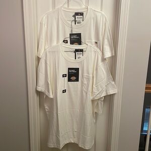 Bundle 2 White Dickies Pocket Tees- 2XL